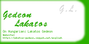 gedeon lakatos business card